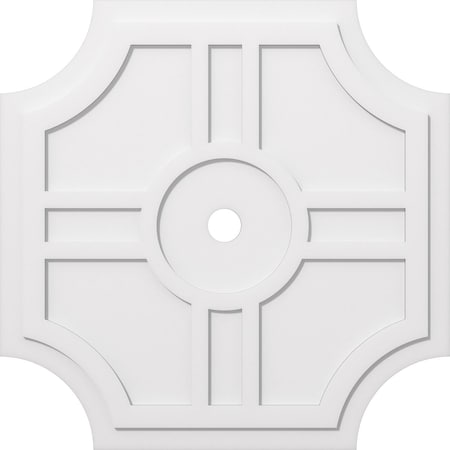 Ekena Millwork Haus Architectural Grade PVC Contemporary Ceiling Medallion, 40"OD x 3"ID x 13 1/4"C x 1"P CMP40HS-03000